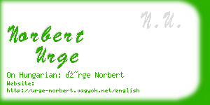 norbert urge business card